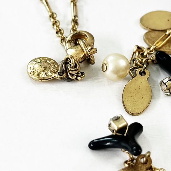 J. Crew Black Gold and Pearl Long Necklace - Picture 6 of 7
